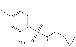 2-amino-N-(cyclopropylmethyl)-4-methoxybenzene-1-sulfonamide 化学構造式