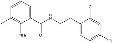 2-amino-N-[2-(2,4-dichlorophenyl)ethyl]-3-methylbenzamide 化学構造式