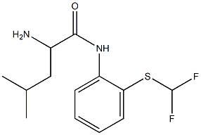 2-amino-N-{2-[(difluoromethyl)thio]phenyl}-4-methylpentanamide,,结构式