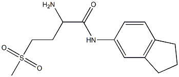 2-amino-N-2,3-dihydro-1H-inden-5-yl-4-(methylsulfonyl)butanamide 结构式