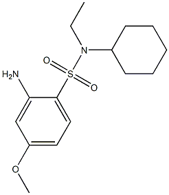 2-amino-N-cyclohexyl-N-ethyl-4-methoxybenzene-1-sulfonamide Structure