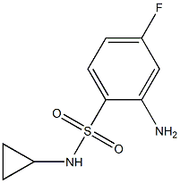 2-amino-N-cyclopropyl-4-fluorobenzene-1-sulfonamide,,结构式
