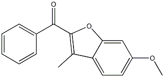 2-benzoyl-6-methoxy-3-methyl-1-benzofuran,,结构式