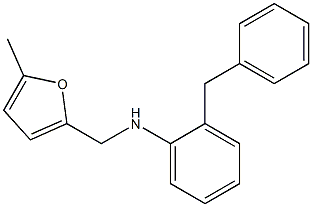 2-benzyl-N-[(5-methylfuran-2-yl)methyl]aniline 化学構造式