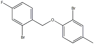 2-bromo-1-(2-bromo-4-methylphenoxymethyl)-4-fluorobenzene 化学構造式