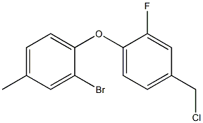 2-bromo-1-[4-(chloromethyl)-2-fluorophenoxy]-4-methylbenzene Struktur