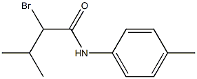 2-bromo-3-methyl-N-(4-methylphenyl)butanamide Struktur