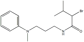 2-bromo-3-methyl-N-{3-[methyl(phenyl)amino]propyl}butanamide Structure