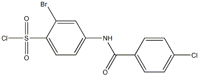 2-bromo-4-[(4-chlorobenzene)amido]benzene-1-sulfonyl chloride 结构式