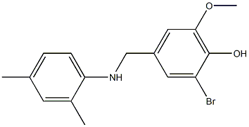 2-bromo-4-{[(2,4-dimethylphenyl)amino]methyl}-6-methoxyphenol Structure