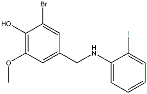 2-bromo-4-{[(2-iodophenyl)amino]methyl}-6-methoxyphenol Structure