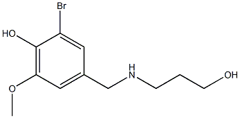 2-bromo-4-{[(3-hydroxypropyl)amino]methyl}-6-methoxyphenol Structure