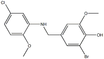 2-bromo-4-{[(5-chloro-2-methoxyphenyl)amino]methyl}-6-methoxyphenol Structure