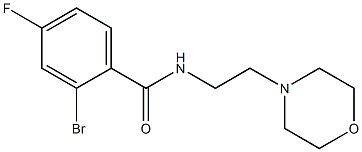 2-bromo-4-fluoro-N-(2-morpholin-4-ylethyl)benzamide Structure