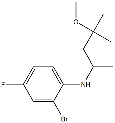 2-bromo-4-fluoro-N-(4-methoxy-4-methylpentan-2-yl)aniline Structure