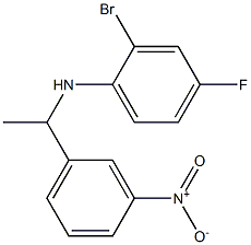 2-bromo-4-fluoro-N-[1-(3-nitrophenyl)ethyl]aniline 结构式