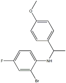 2-bromo-4-fluoro-N-[1-(4-methoxyphenyl)ethyl]aniline Structure