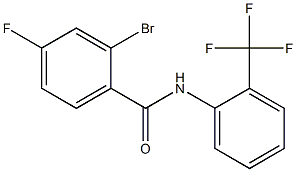 2-bromo-4-fluoro-N-[2-(trifluoromethyl)phenyl]benzamide Struktur