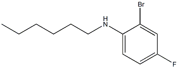 2-bromo-4-fluoro-N-hexylaniline Structure