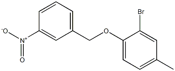 2-bromo-4-methyl-1-[(3-nitrophenyl)methoxy]benzene,,结构式
