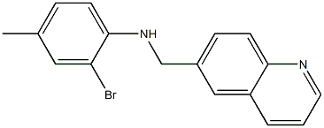 2-bromo-4-methyl-N-(quinolin-6-ylmethyl)aniline 化学構造式