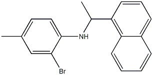 2-bromo-4-methyl-N-[1-(naphthalen-1-yl)ethyl]aniline,,结构式