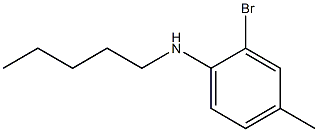 2-bromo-4-methyl-N-pentylaniline Struktur