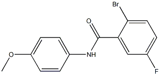 2-bromo-5-fluoro-N-(4-methoxyphenyl)benzamide,,结构式