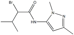 2-bromo-N-(1,3-dimethyl-1H-pyrazol-5-yl)-3-methylbutanamide,,结构式