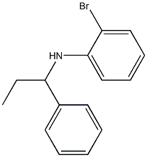 2-bromo-N-(1-phenylpropyl)aniline 化学構造式