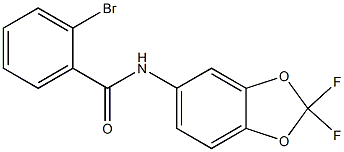 2-bromo-N-(2,2-difluoro-2H-1,3-benzodioxol-5-yl)benzamide Struktur