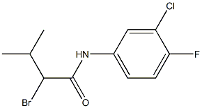2-bromo-N-(3-chloro-4-fluorophenyl)-3-methylbutanamide 结构式