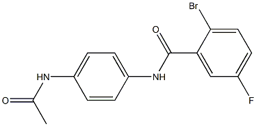 2-bromo-N-(4-acetamidophenyl)-5-fluorobenzamide Structure