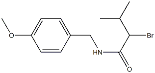 2-bromo-N-(4-methoxybenzyl)-3-methylbutanamide,,结构式