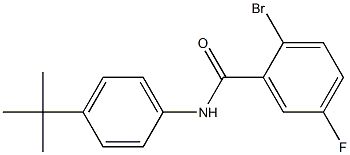 2-bromo-N-(4-tert-butylphenyl)-5-fluorobenzamide Struktur