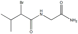 2-bromo-N-(carbamoylmethyl)-3-methylbutanamide Struktur