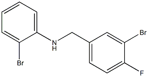 2-bromo-N-[(3-bromo-4-fluorophenyl)methyl]aniline Structure