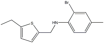 2-bromo-N-[(5-ethylthiophen-2-yl)methyl]-4-methylaniline Struktur