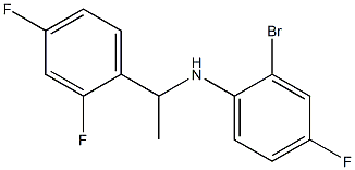 2-bromo-N-[1-(2,4-difluorophenyl)ethyl]-4-fluoroaniline 化学構造式