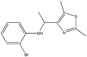 2-bromo-N-[1-(2,5-dimethyl-1,3-thiazol-4-yl)ethyl]aniline 化学構造式