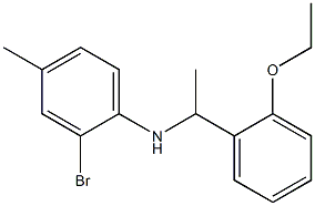 2-bromo-N-[1-(2-ethoxyphenyl)ethyl]-4-methylaniline,,结构式