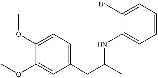 2-bromo-N-[1-(3,4-dimethoxyphenyl)propan-2-yl]aniline 化学構造式
