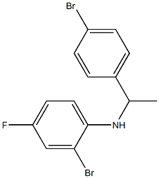 2-bromo-N-[1-(4-bromophenyl)ethyl]-4-fluoroaniline Struktur