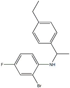 2-bromo-N-[1-(4-ethylphenyl)ethyl]-4-fluoroaniline 化学構造式