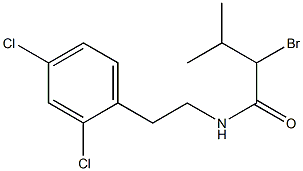 2-bromo-N-[2-(2,4-dichlorophenyl)ethyl]-3-methylbutanamide 化学構造式