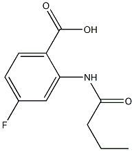 2-butanamido-4-fluorobenzoic acid 化学構造式