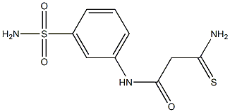 2-carbamothioyl-N-(3-sulfamoylphenyl)acetamide,,结构式
