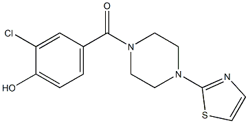 2-chloro-4-{[4-(1,3-thiazol-2-yl)piperazin-1-yl]carbonyl}phenol Structure