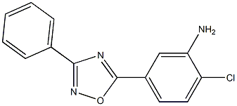 2-chloro-5-(3-phenyl-1,2,4-oxadiazol-5-yl)aniline 化学構造式