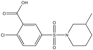 2-chloro-5-[(3-methylpiperidine-1-)sulfonyl]benzoic acid|